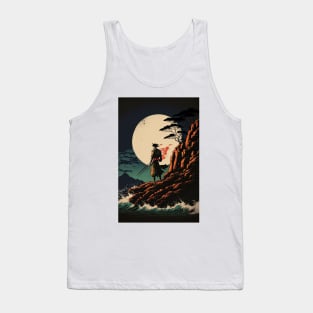 Samurai on Rocky Shore Tank Top